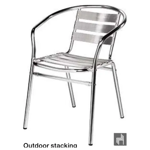 Chaise empilable d'extérieur avec accoudoirs Limona