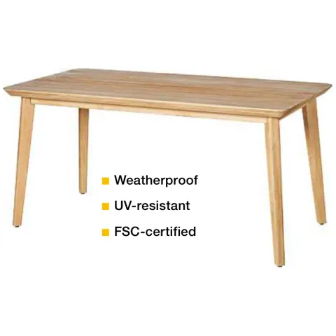 Table d'extérieur rectangulaire Costo
