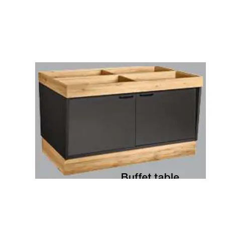 Table de buffet élément îlot grand mobile avec portes Valinta